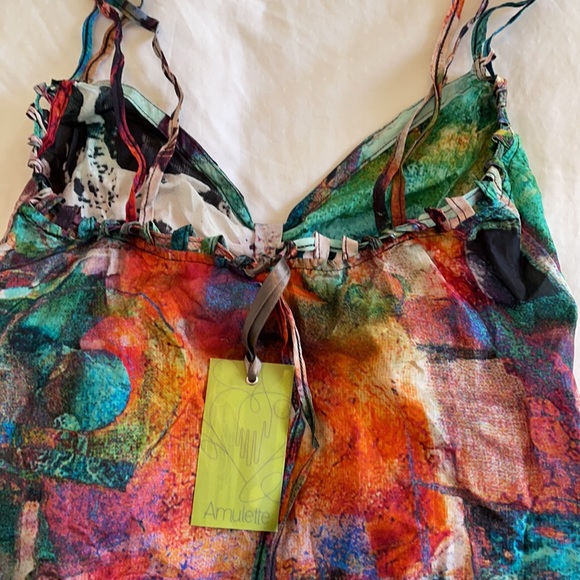 Amulette Silk Camisole - Garden Print - Picture 3 of 5